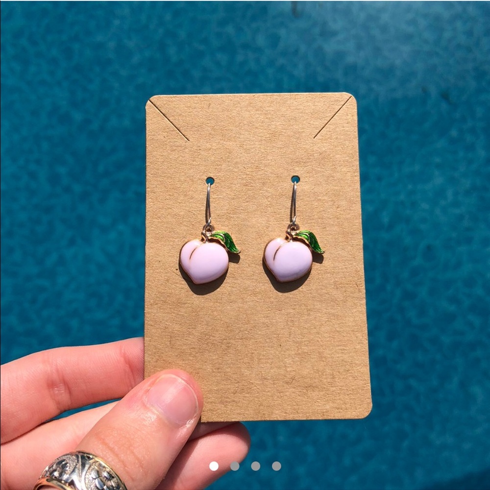 Handmade Peach Earrings